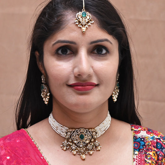 Opulent Polki Bridal Necklace Set
