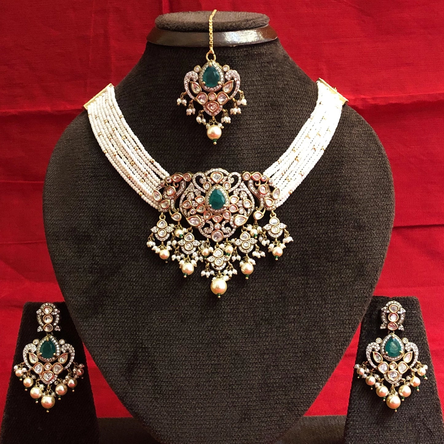 Opulent Polki Bridal Necklace Set
