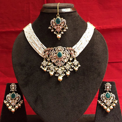 Opulent Polki Bridal Necklace Set