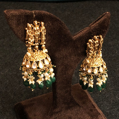 Divine Jadau Temple Necklace Set