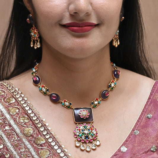 Regal Polki Heritage Necklace Set