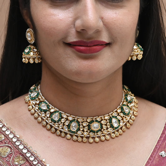 Majestic Jadau Bridal Necklace Set