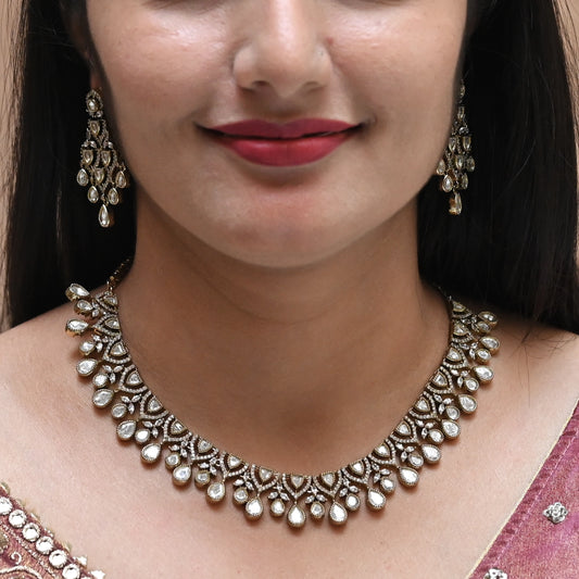 Exquisite Polki Bridal Necklace Set