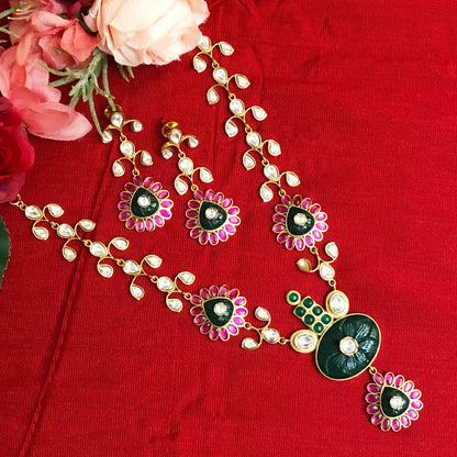 Luxurious Polki Bridal Necklace Set