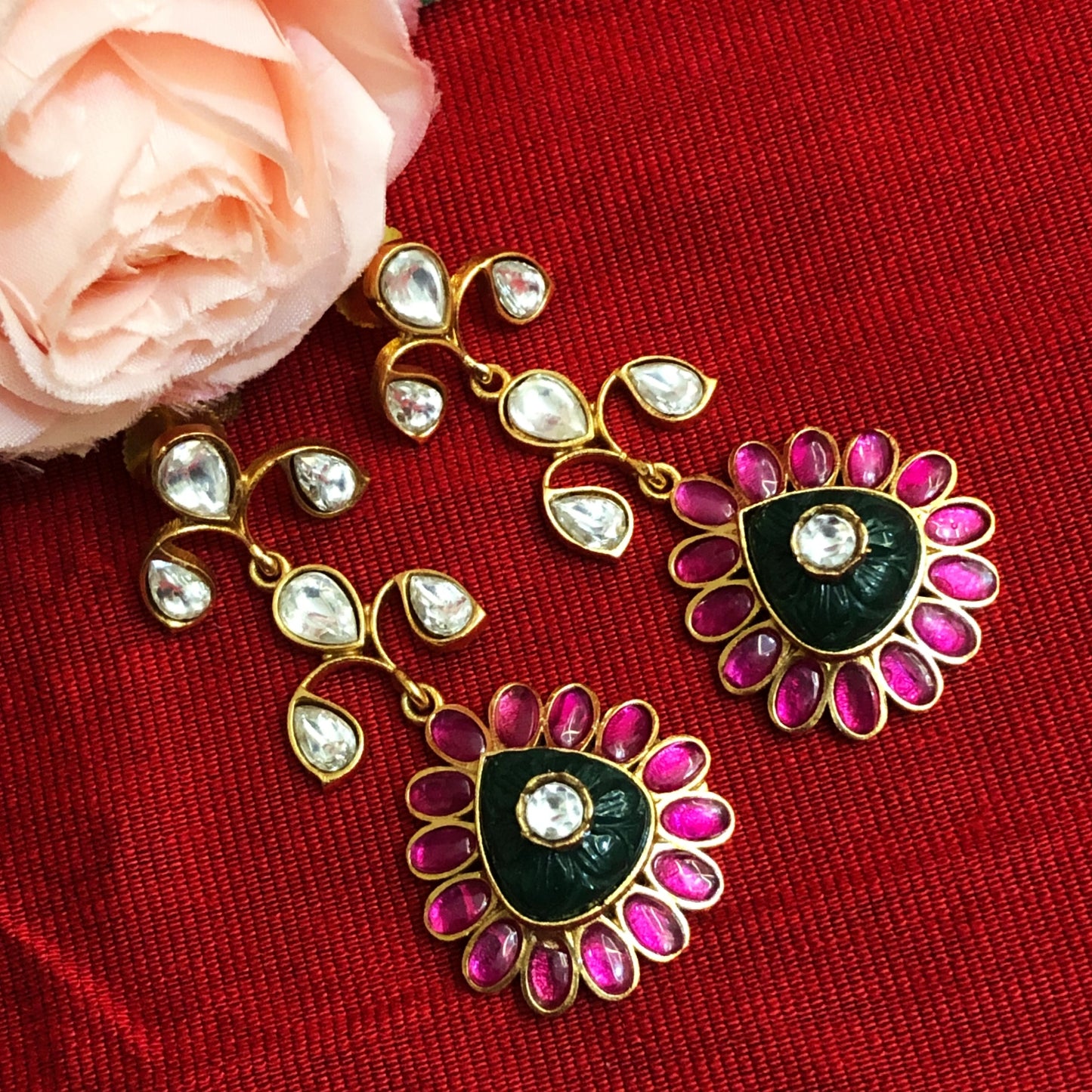 Luxurious Polki Bridal Necklace Set