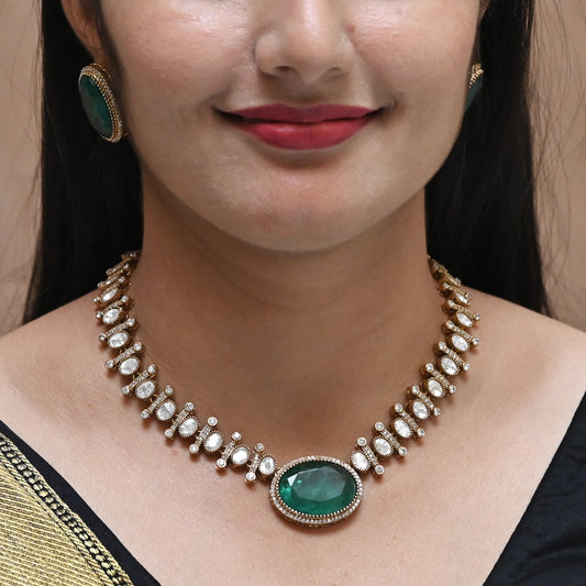 Exquisite Polki Bridal Necklace Set