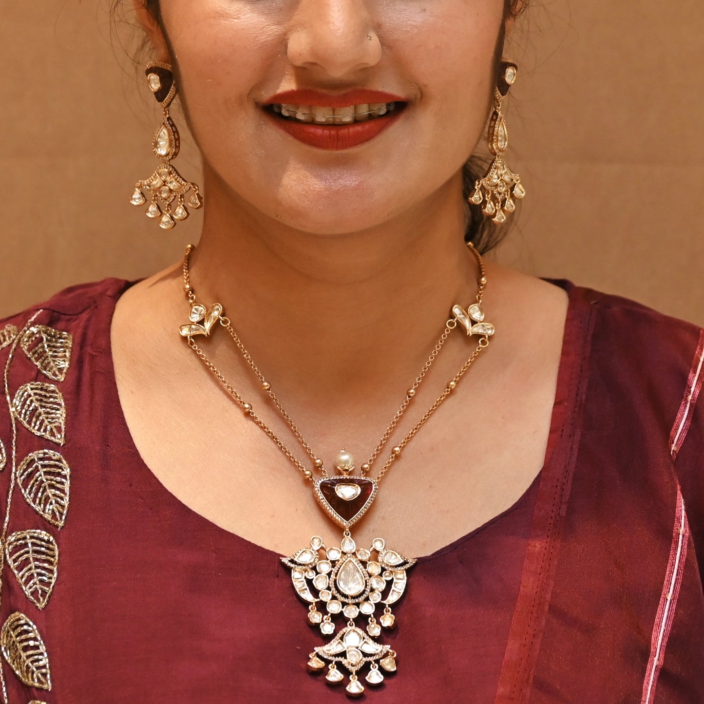 Royal Polki Bridal Necklace Set
