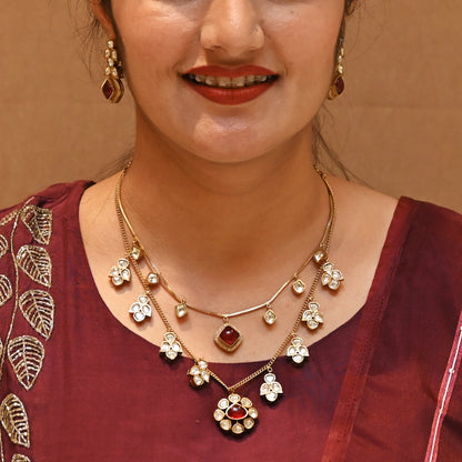 Ethereal Polki Bridal Necklace Set