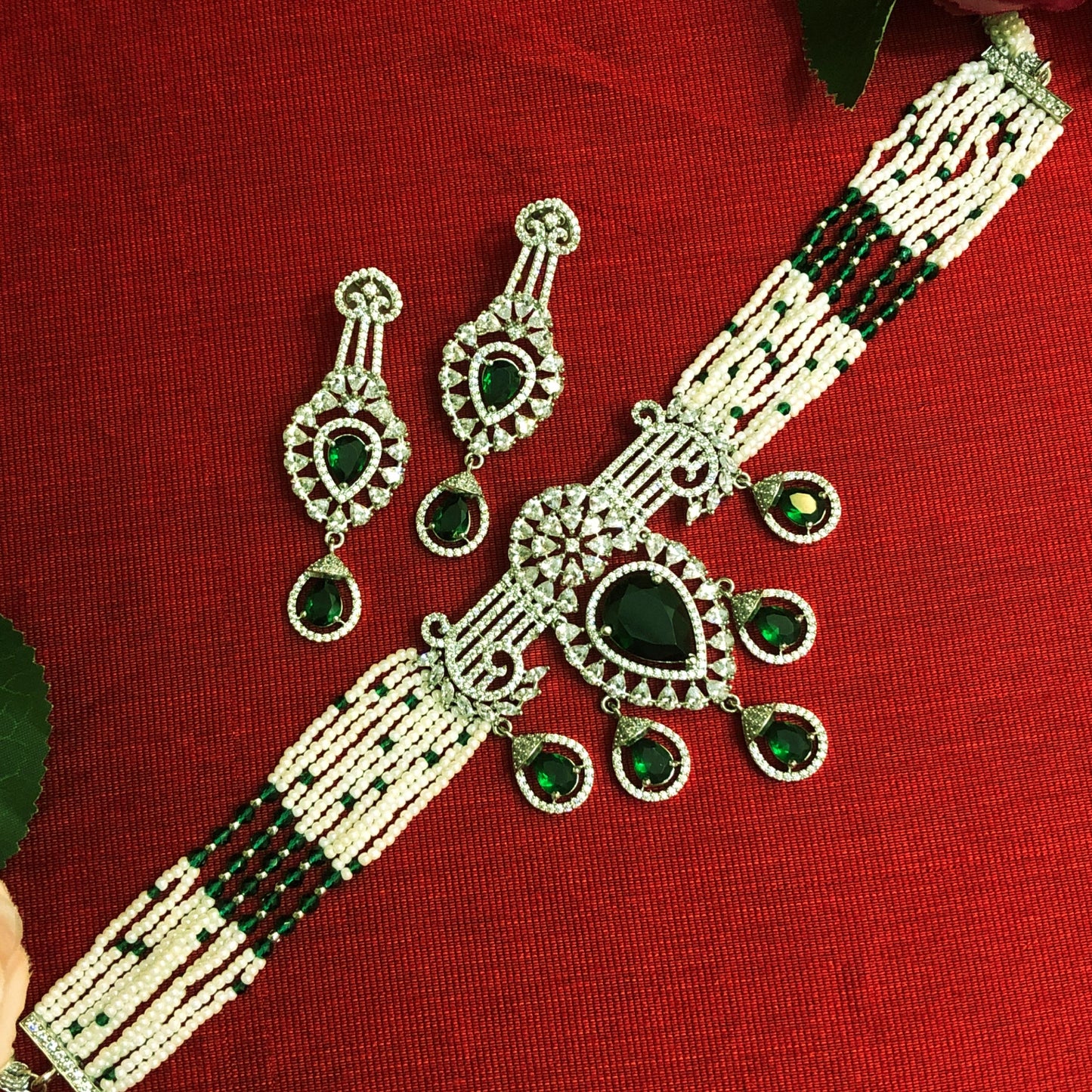 Majestic Zircon Bridal Necklace Set