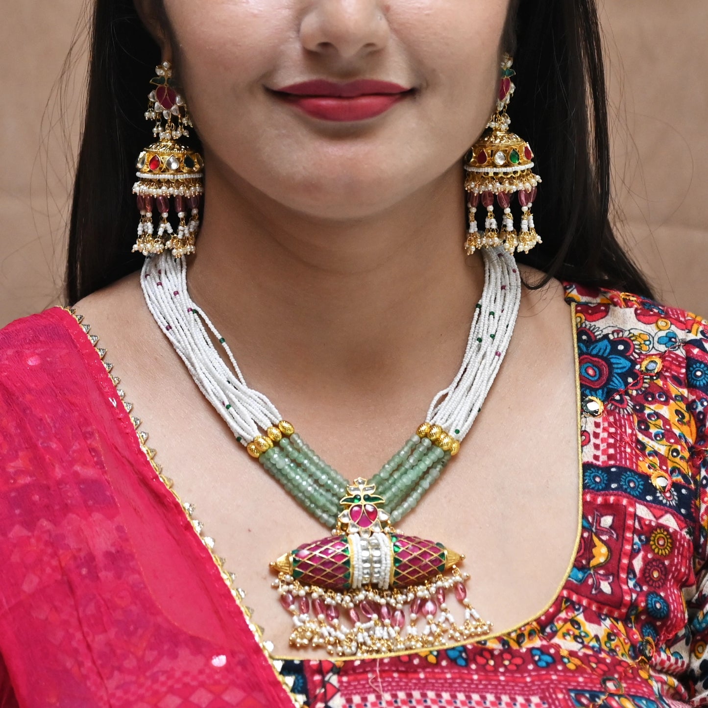 Royal Jadau Bandha Necklace Set