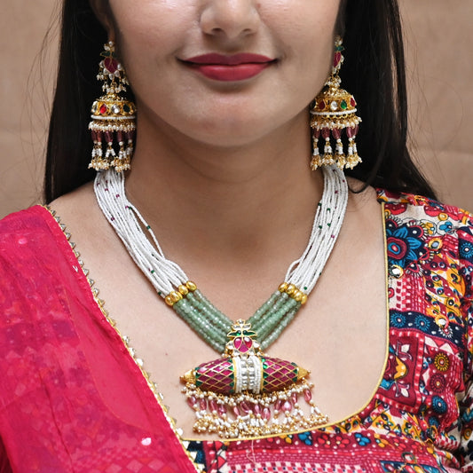 Royal Jadau Bandha Necklace Set