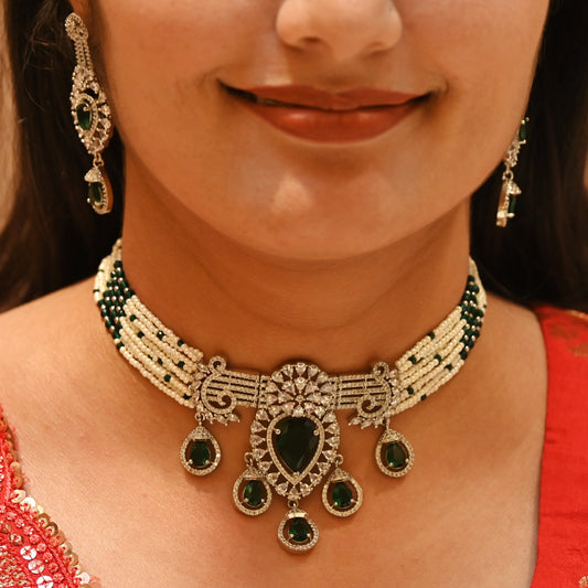 Majestic Zircon Bridal Necklace Set