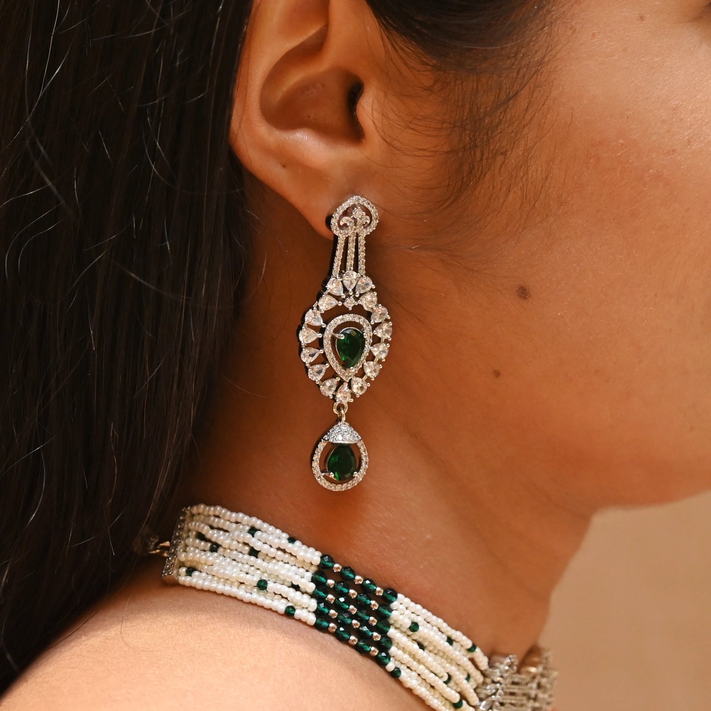 Majestic Zircon Bridal Necklace Set