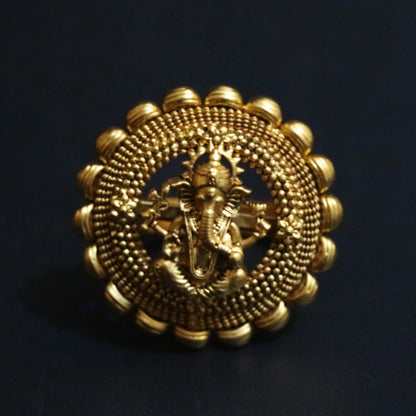 Antique Ganesha Temple Ring