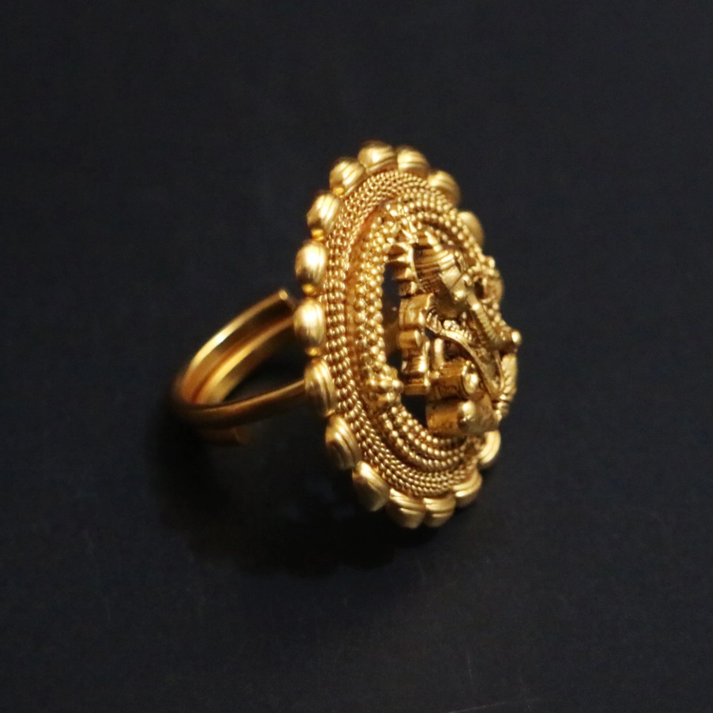 Antique Ganesha Temple Ring