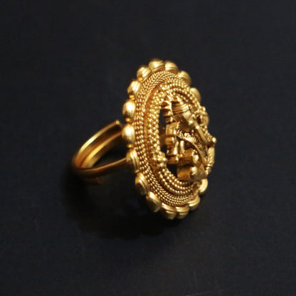 Antique Ganesha Temple Ring
