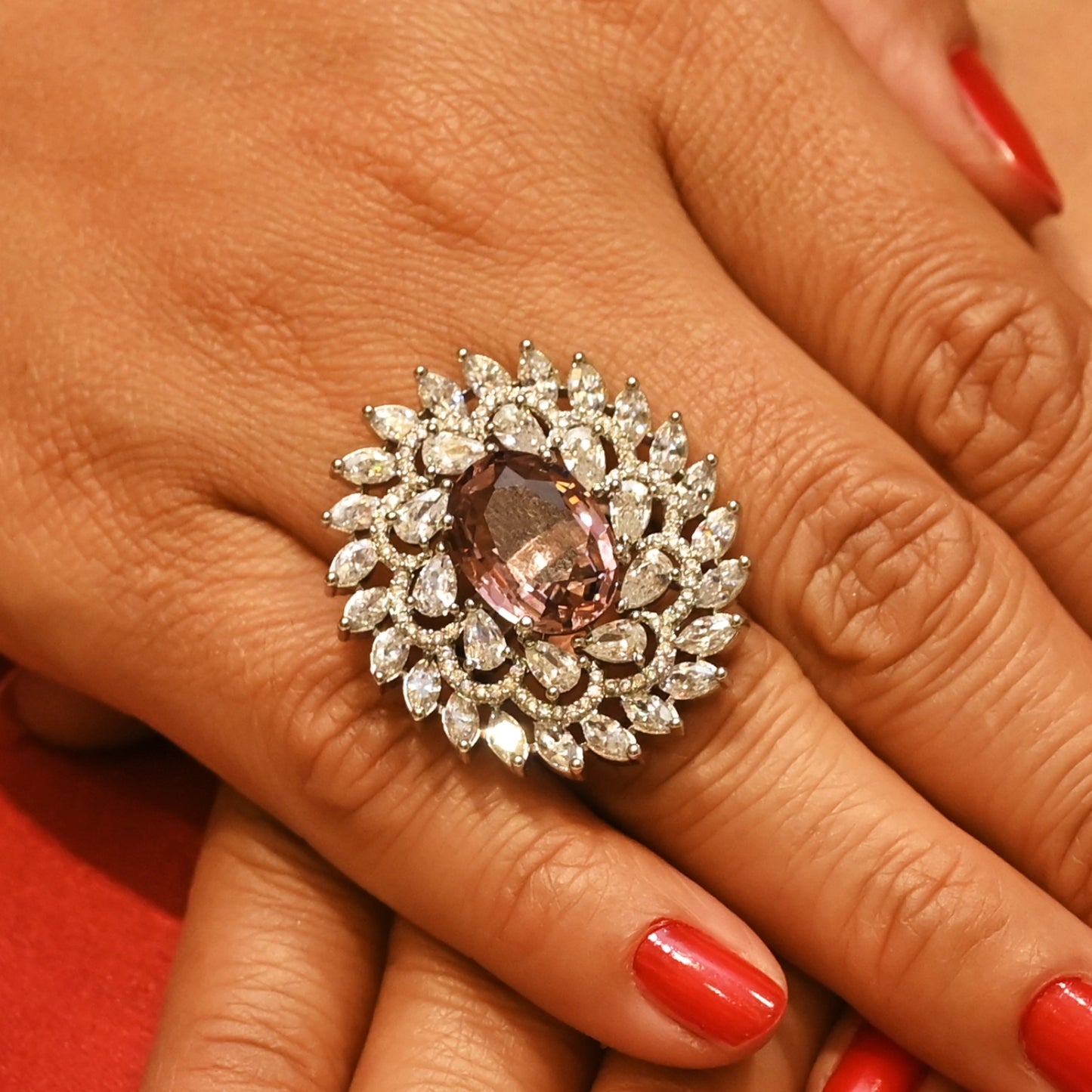 Pink Sapphire Cocktail Ring