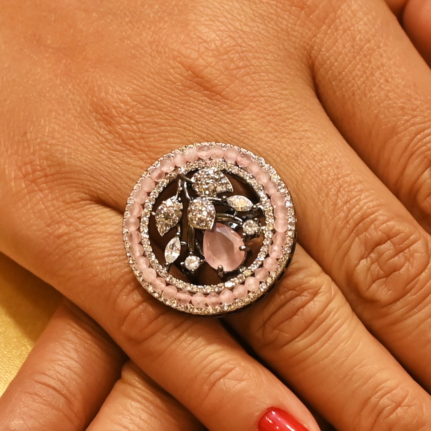 Lorraine Efune Pink Stone Ring